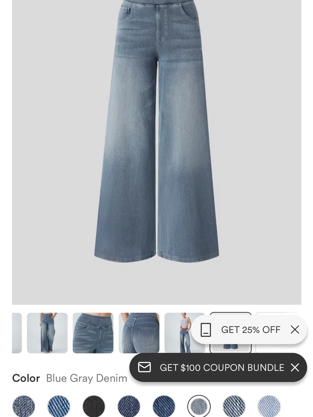 NWT HALARA Wide Leg Denim